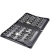 OFFIDIX Large Zippered Key Case,Leather Portable Key Cabinet, 40 Key Hooks Key Organizer,Manager ...