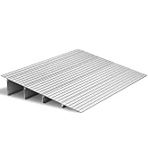 VEVOR Door Threshold Ramp 4‘’ Rise Aluminum Alloy Threshold Ramp Rated 800 lbs Load Capacity, Han...