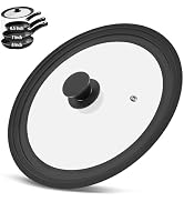 Universal Lid for Pots, Pans and Skillets, Tempered Glass Lid fit 6.5