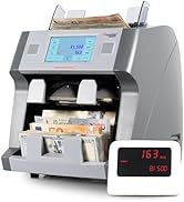 Cassida 9900R V2 2-Pocket Premium Bank Grade Money Counter Machine Mixed Denomination, Bill Sorte...