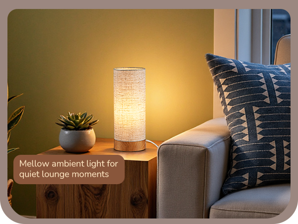 MODERN Wood Table Lamp for Living Room