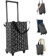Portable Shopping cart Foldable with Wheels,Folding Shopping Cart Tote Bag Trolley Grocery Carts ...