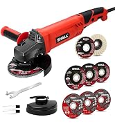 SHALL Angle Grinder Tool 7.5Amp 4-1/2 Inch, 6-Variable-Speed Grinders Power Tools, Electric Metal...