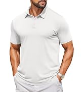 COOFANDY Men's Casual Polo Shirts Short Sleeve Classic Basic Tee Button Collar Shirt Summer Golf ...