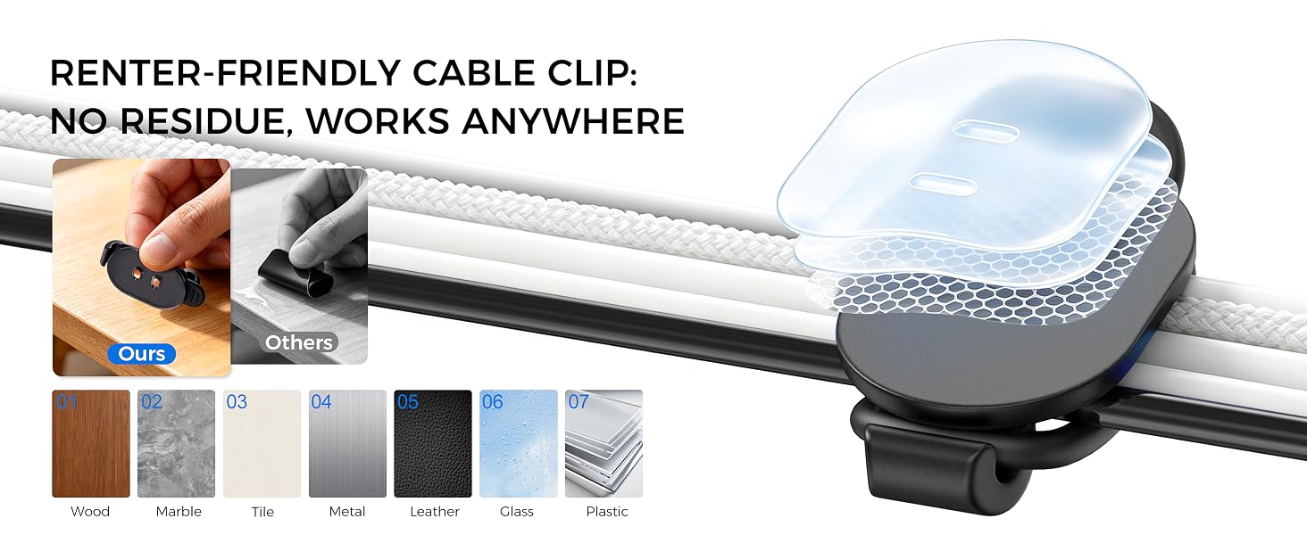 reusable cable holder for desk elastic adhesive cable clips behind tv cable management