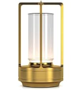 Portable Cordless Cross Table Lamp, Rechargeable Touch Sensor LED Desk Lamp, 3 Color Stepless Dim...