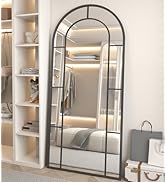 ZMYCZ Arched Full Length Mirror, 71"x32" Mirror Full Length, Oversized Floor Length Standing Mirr...