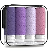 Silevoler Travel Bottles for Toiletries, TSA Approved Silicone Travel Size Containers for Toiletr...