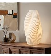 RONDURE 11.9" Modern Ceramic Table Lamp, Fully Dimmable Modern Bedside Lamps for Bedroom, Living ...