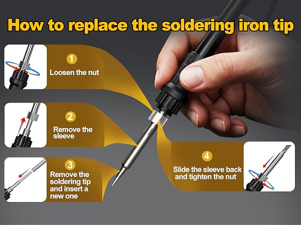 micro soldering kit replace tip guidelines soldering tools small soldering iron