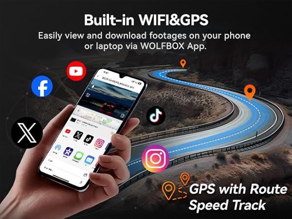 3 channel dash cam with wifi GPS