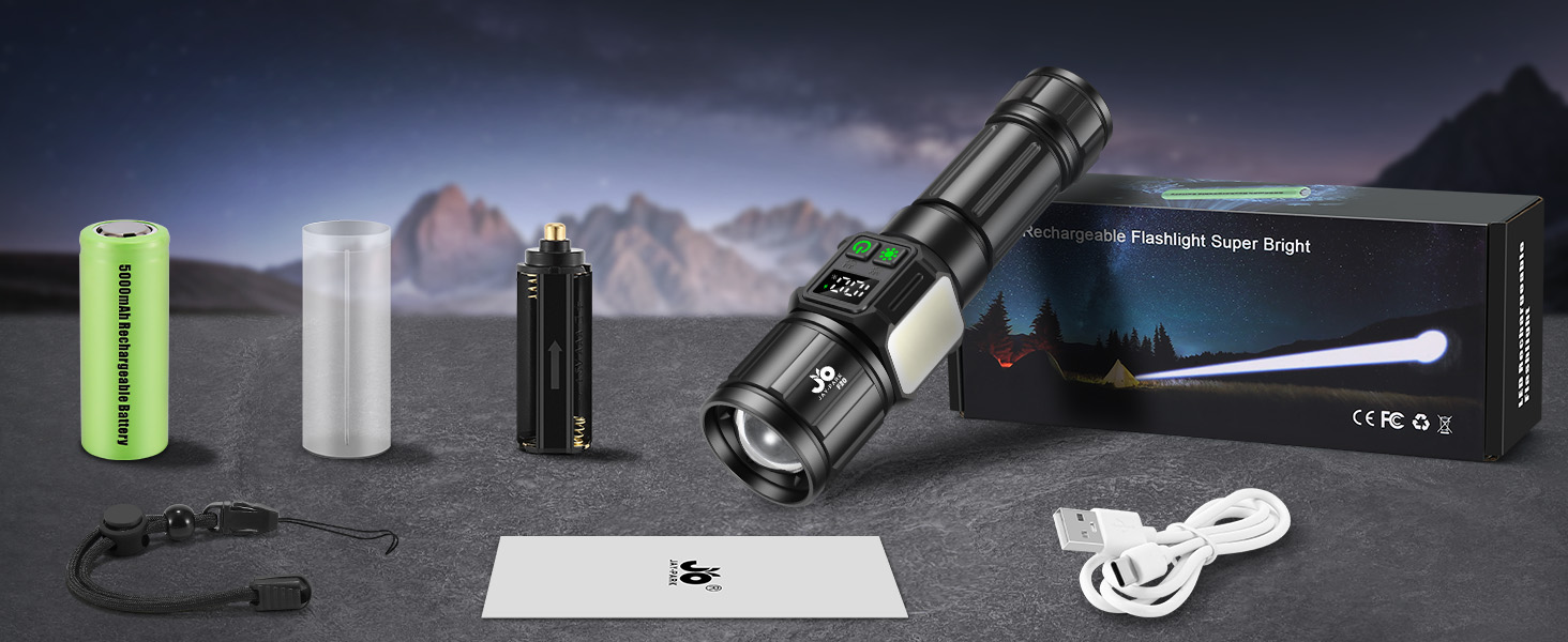 Flashlights High Lumens Rechargeable