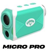 Callaway Micro Pro Golf Laser Rangefinder -Ultra Compact and Rechargeable with Magnetic Cart Mount