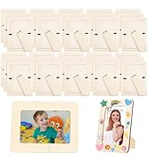 Soleeya 32 Pcs Wooden Picture Frames for Crafts, Bulk Unfinished DIY Wood Craft for 4" x 6" Photo...