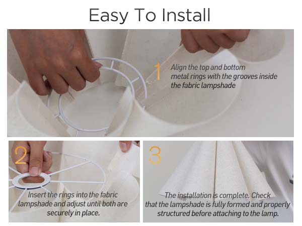 lamp shade installation