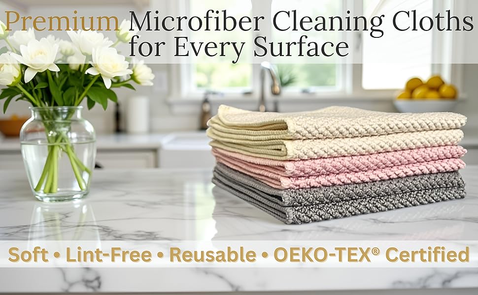microfiber cleaning cloth reusable cloths kitchen cloths for cleaning counters car interior cleaning