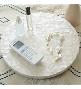 CHI AN HOME 12 Inch Capiz Lazy Susan, Decorative Lazy Susan Turntable Centerpiece for Dining Tabl...