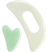 Jade Stone Gua Sha Massage Tool Set Larger Guasha Board with Handle Muscle Scraping Massage Tools...