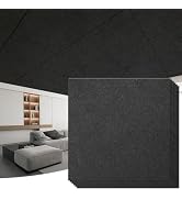 Art3d Acoustic Polyester Drop Ceiling Tiles, Waterproof 12-Pack 2ft x 2ft Ceiling Panels for Offi...