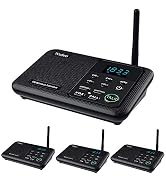 Wuloo Intercoms Wireless for Home 1 Mile Range 22 Channel 100 Digital Code Display Screen, Wirele...