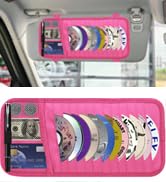 Car CD & DVD Holder - Large Capacity CD Visor Case, Vehicle Visor Storage Organizer with 12 Disc ...