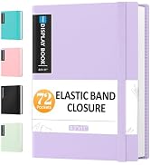 Sooez 72 Pocket Binder with Plastic Sleeves & Elastic Band, Large Capacity 8.5x11 Presentation Bo...