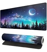 Extended Gaming Mouse Pad, XL Large Keyboard Mouse Mat Desk Pad, Stitched Edges Mousepad, 3mm Thi...
