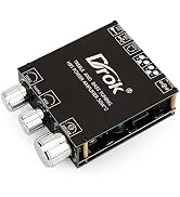 DROK 50W+50W Amplifier, Blue-Tooth 2.0 Channels HiFi Power Amplifier Board for 4-8O 200W Passive ...