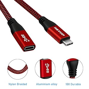 usb c male to female short