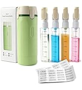 MORMID 4 in 1 Travel Dispenser Bottle,4 Pack 30ML Travel Toiletries Bottle Set,Suitable for Stori...