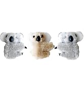 3 Pcs Plush Gray and Khaki Koala Hair Claw Clip,Cute Cartoon Clip-on Koala Stuffed Animal Clips M...