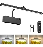 Picture Light with Remote, 15.35inch Wireless Rechargeable Battery Wall Light for Paintings, 3 Co...