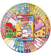 HORIECHALY Scented Stickers with Postcards for Kids, 32 Sheets Scratch and Sniff Stickers & 16 Re...