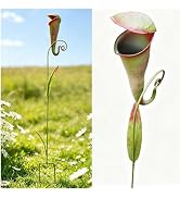 Lidengle Metal Crnivorous Plant Garden Stake, 3D Artificial Metal Nepenthes Garden Statue Yard Ar...