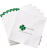 CLOVER 3-Ply Green Clover Luncheon Napkins 6.5" x 6.5" – "Life is Colorful, Luck Be With Me" Insp...