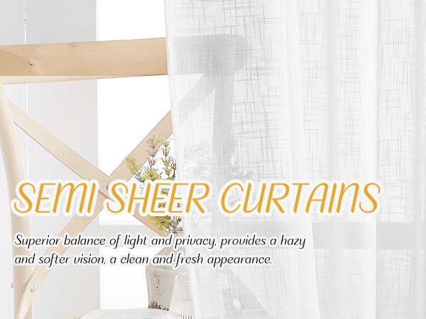 Unlike ordinary sheers, the line weave makes curtains more aesthetic