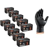ANBOSON Nitrile Gloves 10 Mil Heavy Duty Disposable Gloves with Diamond Texture for Household Cle...