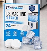 flowcheer Ice Maker Cleaner Tablets, Cleaning and Descaler for Countertop and Home Ice Machines, ...