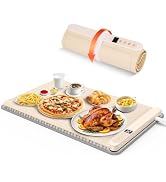 Warming Mat for Food, Electric Warming Tray for Parties Buffet, Graphene 3S Rapid Full-Surface He...