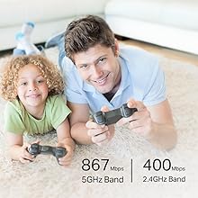 High Speed Dual Band with 5G and 2.4G for faster speed and range