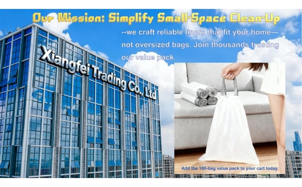 4 gallon small trash bags with handles, mini wastebasket liners for bathroom office car