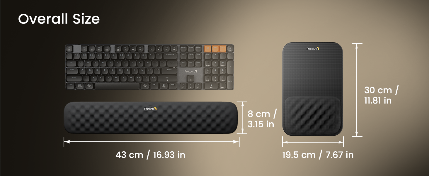Ergonomic Mouse Pad with Wrist Rest Black