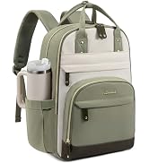 LOVEVOOK Laptop Backpack Women with Giant Cup Holder,15.6 inch Waterproof Work Travel Backpack Co...