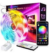 ViLSOM 50FT LED Strip Lights, 1 Roll Bluetooth App and Remote Control RGB LED Light Strips, Music...