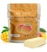 era of nature Organic Unrefined Raw MANGO BUTTER BLOCK Bulk, Skin Moisturizing, Use Alone or in D...