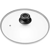 10 Inch Pan Lid 10“ Tempered Glass Pot Lid for Lodge Cast Iron Skillets, Pans, Pots and Wok, Heat...