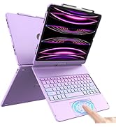 iPad Pro 12.9 Case with Keyboard ,Touch Trackpad Keyboard Case for iPad Pro 12.9” inch (6th Gen 2...