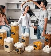 Shazo Airtight Container Set for Food Storage - 12 PC Set + Measuring Cup