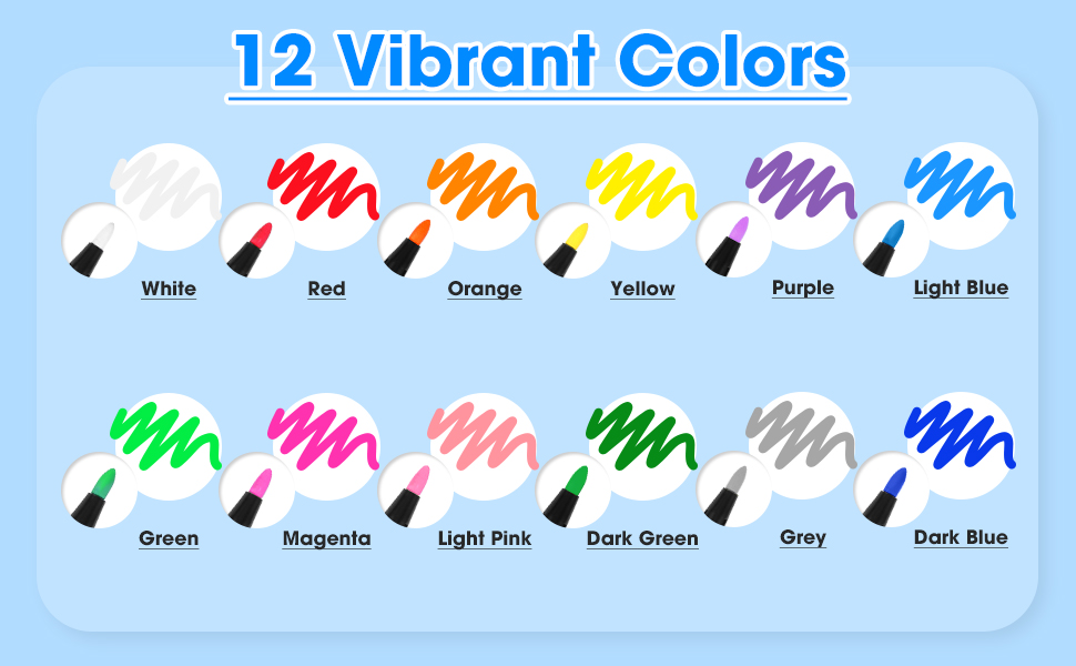 Chalk Markers for Blackboard Chalkboard Menu Board 12 Vibrant Colors