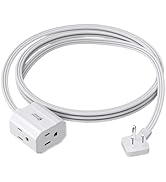 Extension Cord 6ft SUPERDANNY Mini Power Strip Ultra Right Angled Flat Plug for Tight Spaces,Indo...